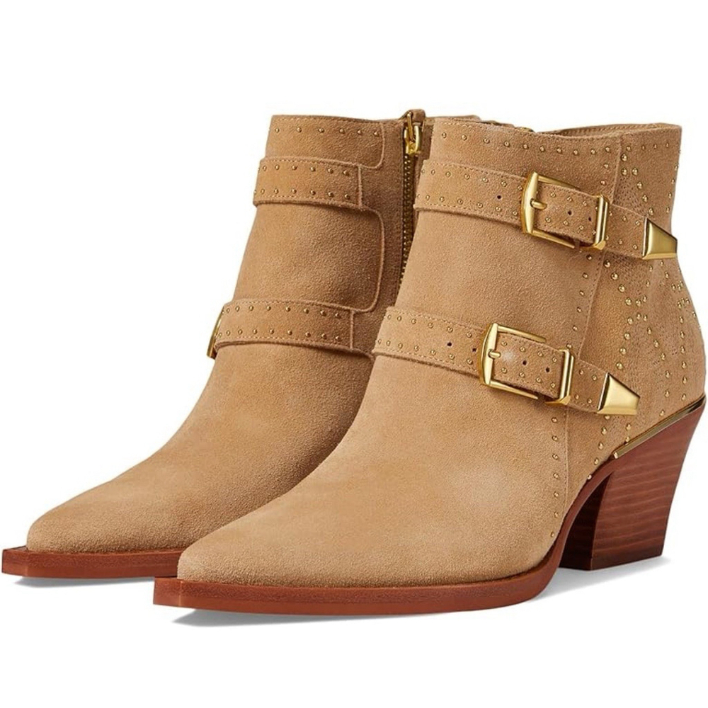 Dolce Vita Ronnie Suede Leather Boots Beige